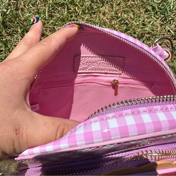 NWT Sugar Thrillz tasty cherry pie pink gingham kitschy kawaii backpack main image 6